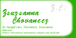 zsuzsanna chovanecz business card